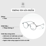  Gọng kính Velocity VL23603 dáng tròn thép không gỉ chính hãng fullbox 