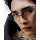  Gọng kính khoan không viền Gentle Monster Hypnosis dáng mắt mèo titanium cao cấp fullbox 
