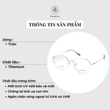  Gọng kính Asifinis AS11 dáng tròn titanium chính hãng 