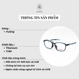  Gọng kính New Balance Elock NBS09468X dáng vuông nhựa chính hãng fullbox 