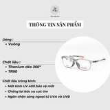  Gọng kính thể thao New Balance Elock NBS09406 dáng vuông nhựa TR90 chính hãng fullbox 