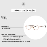  Gọng kính Bolon BA7052 dáng oval titanium chính hãng fullbox 