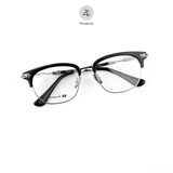  Gọng kính nửa khung Chrome Hearts Vertical Smile II dáng vuông titanium cao cấp fullbox 