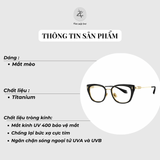 Gọng kính Bolon BA6060 dáng mắt mèo titanium chính hãng fullbox