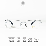 Gọng kính xẻ cước nửa khung CRV J88304 dáng chữ nhật Titanium chính hãng 