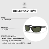  Kính mát RayBan Balorama 0RB4089 dáng vuông nhựa Propionate chính hãng fullbox 