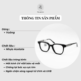  Gọng kính New Balance NBN06237X dáng vuông nhựa acetate chính hãng full box 