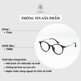  Gọng kính Swallow 539 dáng tròn nhựa TR90 fullbox chính hãng 