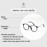  Gọng kính Gusoo 6001 dáng tròn nhựa TR90 fullbox chính hãng 