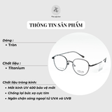  Gọng kính Velocity VL285102 dáng tròn titanium chính hãng fullbox 