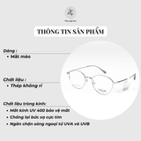  Gọng kính Velocity VL23585 dáng mắt mèo thép không gỉ chính hãng fullbox 