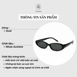  Kính mát GM Monica dáng oval nhựa acetate 