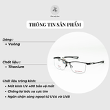  Gọng kính New Balance Elock NBS07080X dáng vuông titanium chính hãng fullbox 