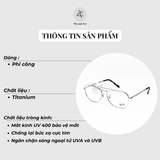  Gọng kính RayBan RB3636V dáng phi công chính hãng fullbox 