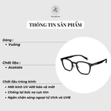  Gọng kính Molsion MJ5166 dáng vuông nhựa acetate chính hãng fullbox 
