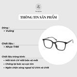  Gọng kính 17205 dáng vuông nhựa TR90 dẻo cao cấp 