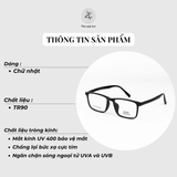  Gọng kính Gaozi BL3610 dáng chữ nhật nhựa TR90 fullbox chính hãng 