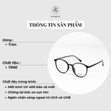  Gọng kính P-Sufiar 28020 dáng tròn nhựa TR90 fullbox chính hãng 