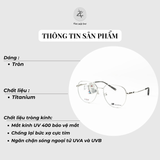 Gọng kính New Balance Elock NBS05292X dáng tròn Titanium chính hãng fullbox
