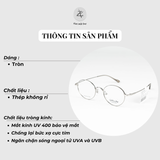  Gọng kính Velocity VL23590 dáng tròn thép không gỉ chính hãng fullbox 