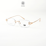 Gọng khoan không viền GAMA MY9028 dáng chữ nhật Titanium chính hãng