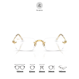  Gọng khoan không viền RayBan X ASAP Rocky 0RX3928V dáng chữ nhật kim loại chính hãng fullbox 