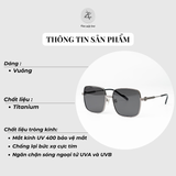  Kính mát Cartier CT0304S dáng vuông titanium cao cấp fullbox 