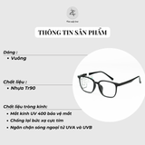  Gọng kính Zay Eyewear TR6613 dáng vuông nhựa TR90 phong cách Hàn Quốc 