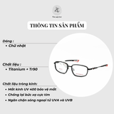 Gọng kính thể thao New Balance Elock NBS07079X dáng vuông titanium + TR90 chính hãng fullbox
