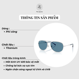  Kính mát RayBan 0RB3735 dáng phi công kim loại chính hãng fullbox 