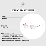  Gọng kính Gentle Monster MM216 dáng oval titanium cao cấp fullbox 