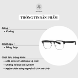  Gọng kính Bolon BJ6186 dáng vuông browline acetate & titanium chính hãng fullbox 