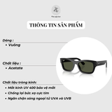  Kính mát RayBan 0RB7683S dáng vuông nhựa acetate chính hãng fullbox 
