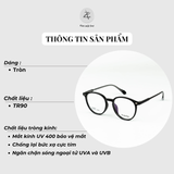  Gọng kính P-Sufiar 28019 dáng tròn nhựa TR90 fullbox chính hãng 