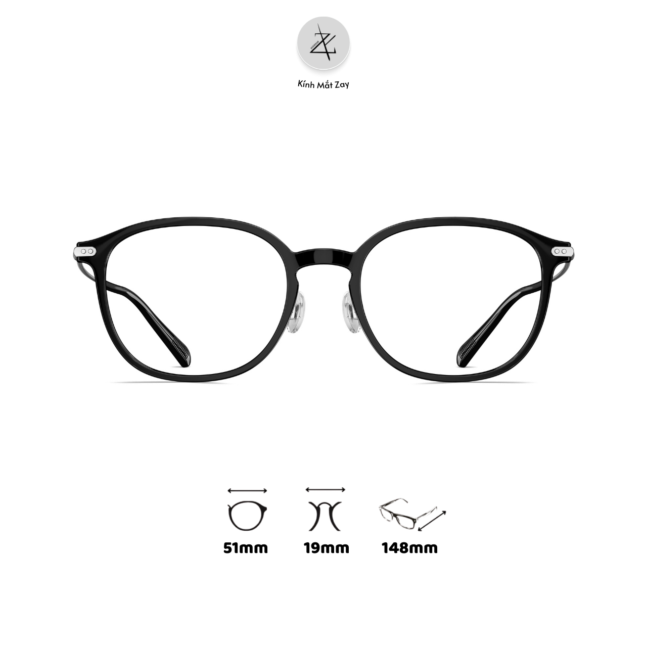  Gọng kính Molsion MJ5123 dáng oval nhựa acetate chính hãng fullbox 