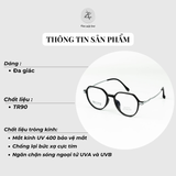 Gọng kính Gusoo 6017 dáng đa giác nhựa TR90 fullbox chính hãng 
