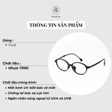  Gọng kính Zay Eyewear B8823 dáng oval TR90 phong cách Hàn Quốc 