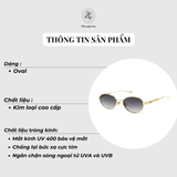  Kính mát Dior Cannage R1U dáng oval kim loại cao cấp full box 