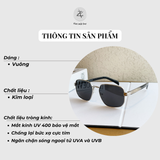  Kính mát PS2176 dáng vuông nhựa TR90 dẻo Hàn Quốc 