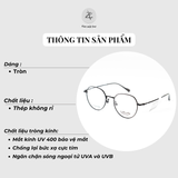 Gọng kính Velocity VL23557 dáng tròn thép không gỉ chính hãng fullbox