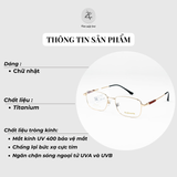  Gọng kính Guylaroche L6643 dáng vuông titanium chính hãng 