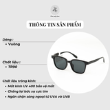  Kính mát phân cực polarized Gangnary TR28011 dáng vuông TR90 chính hãng 