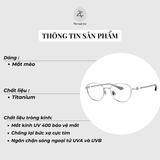  Gọng kính Bolon BA7036 dáng mắt mèo titanium chính hãng fullbox 