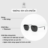  Kính mát phân cực polarized Ristaky 8970 dáng phi công Titanium chính hãng 