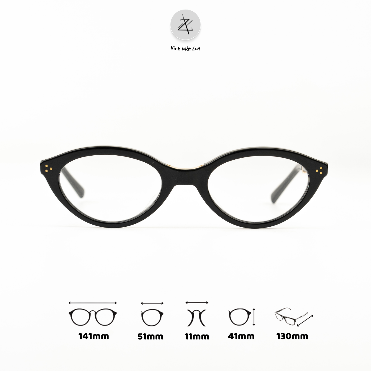  Gọng kính gấp gọn GM Takion dáng mắt mèo nhựa acetate 