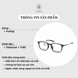 Gọng kính thể thao New Balance Elock NBL09488X dáng vuông titanium + TR90 chính hãng fullbox