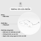  Gọng kính Lavein Paris V9008 dáng mắt mèo titanium chính hãng fullbox 