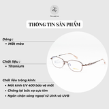  Gọng kính Sedonna 10055 dáng mắt mèo titanium phong cách thời trang cao cấp 