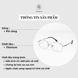  Gọng kính CRV 88506 dáng phi công Titanium chính hãng 