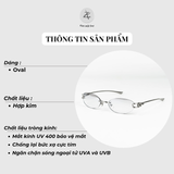  Gọng kính khoan không viền Gentle Monster Musubi dáng oval titanium cao cấp fullbox 